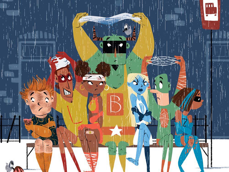 Book cover for Even Superheroes Have Bad Days by Shelly Becker.